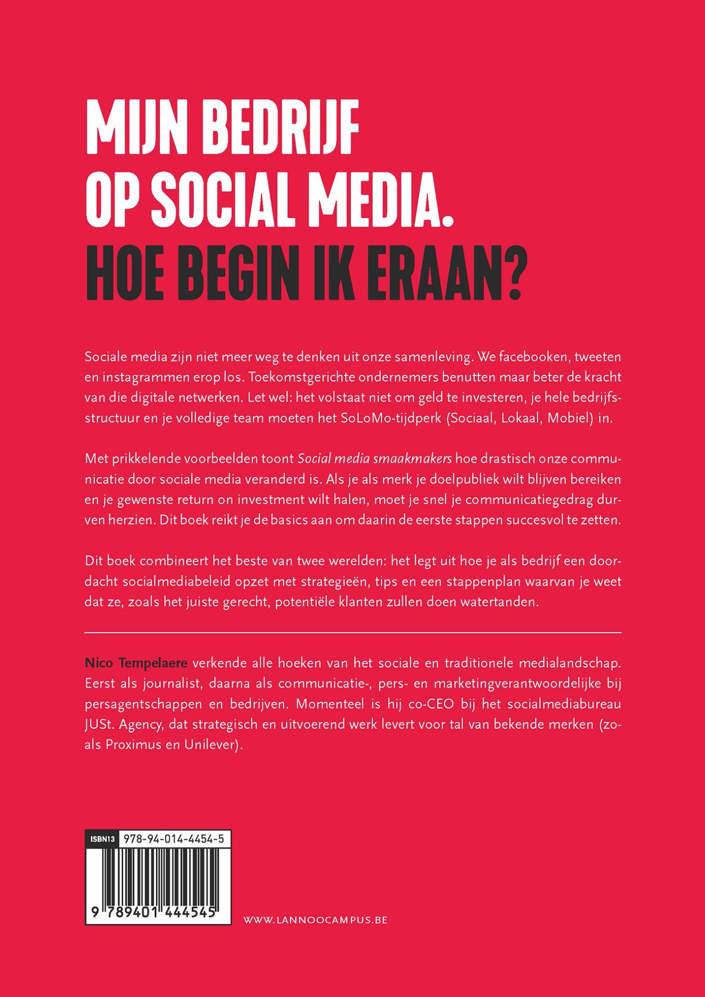 Achterkant van Social Media smaakmakers