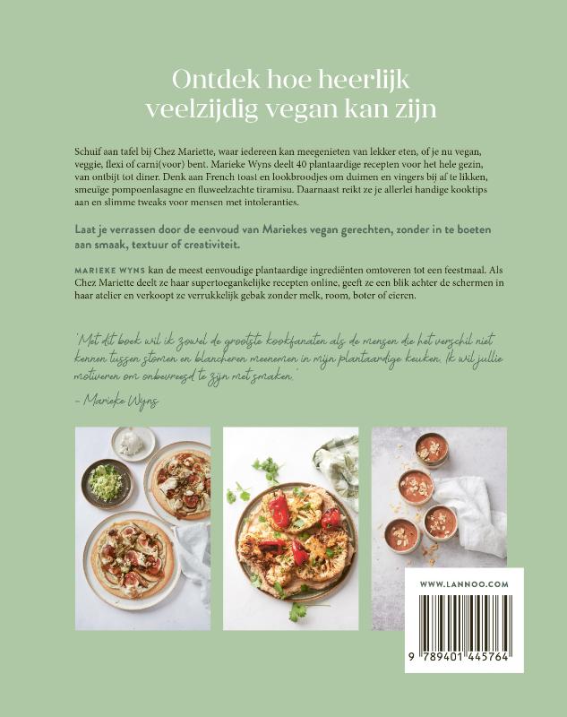 Achterkant van Het vegan kookboek