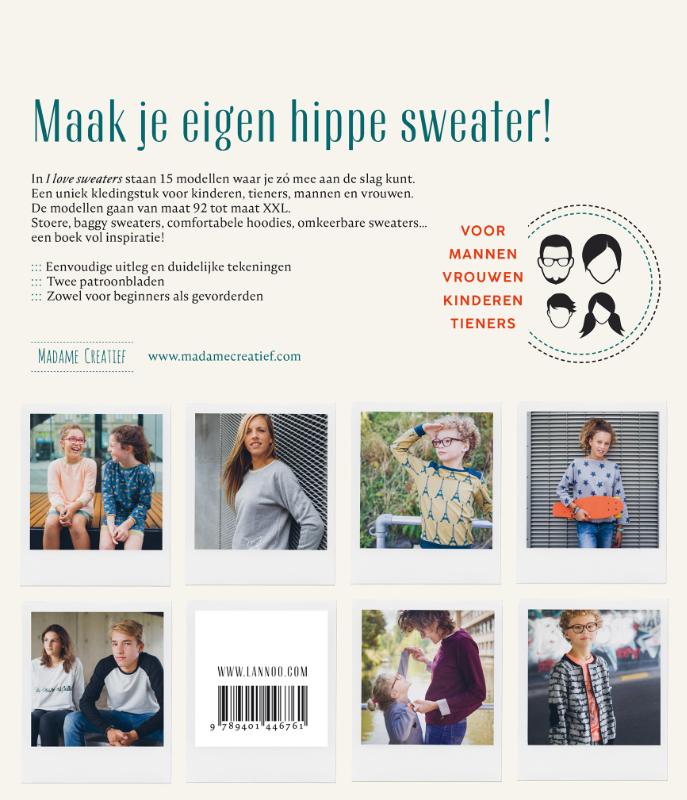 Achterkant van I love sweaters