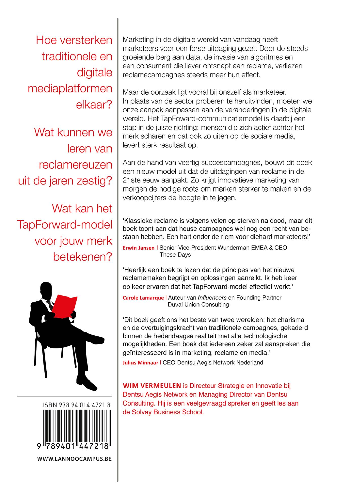 Achterkant van Marketing voor de mad men van morgen