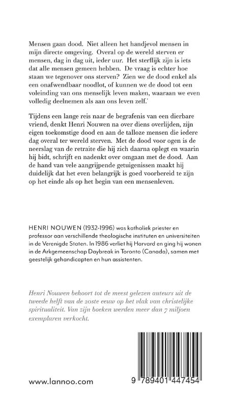Achterkant van Met de dood voor ogen