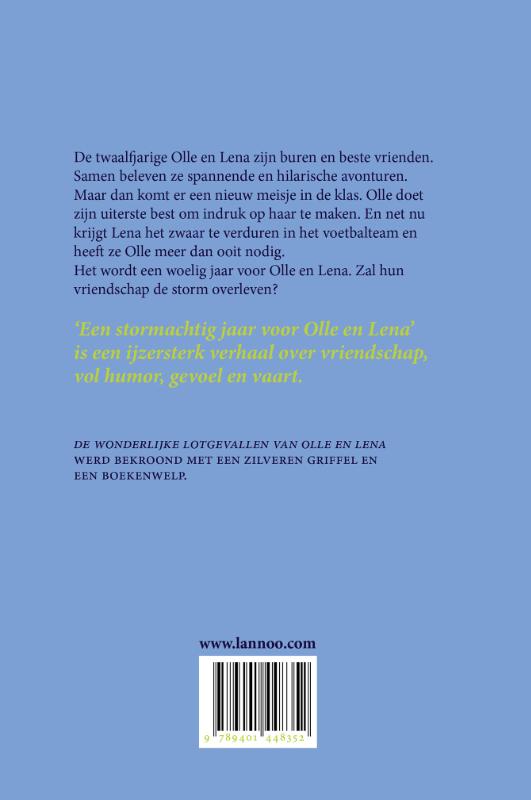Achterkant van Een stormachtig jaar voor Olle en Lena