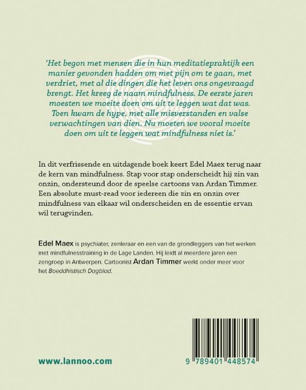 Achterkant van Wat mindfulness niet is
