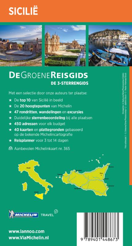 Achterkant van De Groene Reisgids - Sicilië
