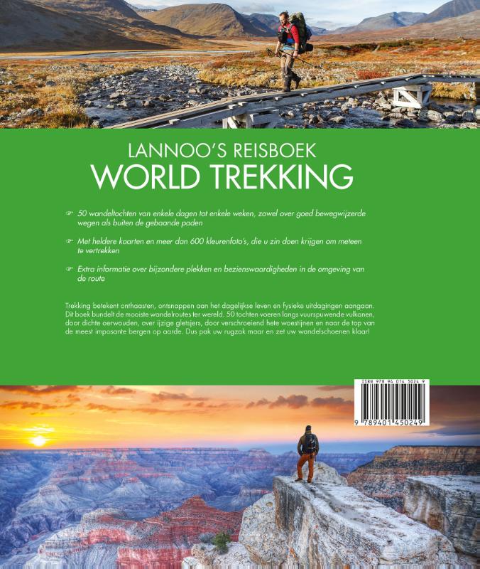 Achterkant van Lannoo's Reisboek World Trekking