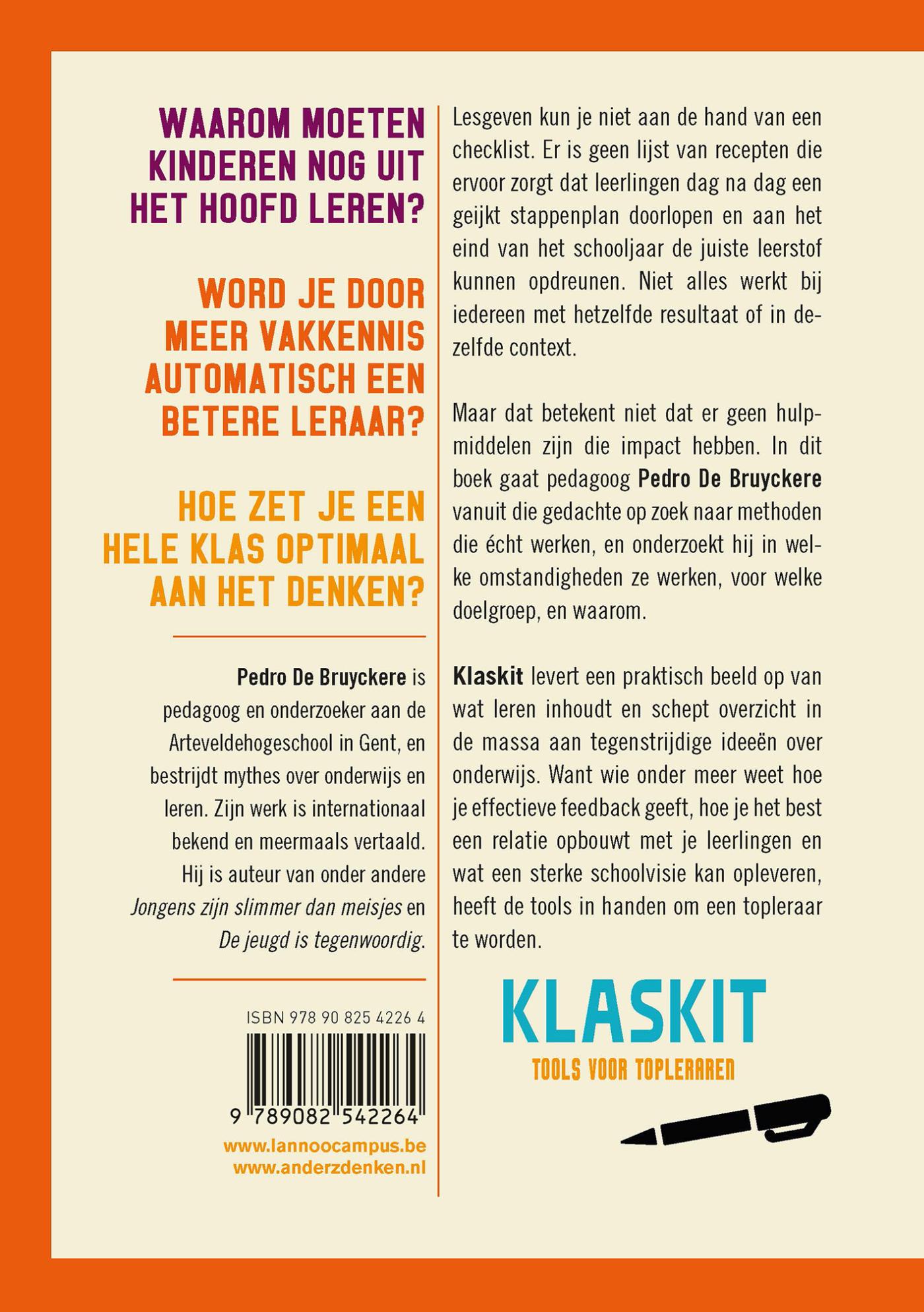 Achterkant van Klaskit