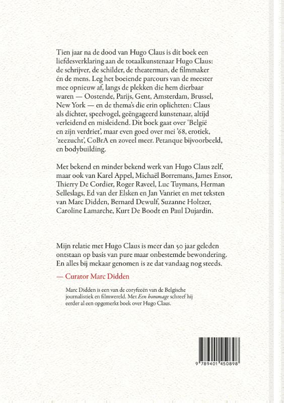Achterkant van Hugo Claus. Con amore