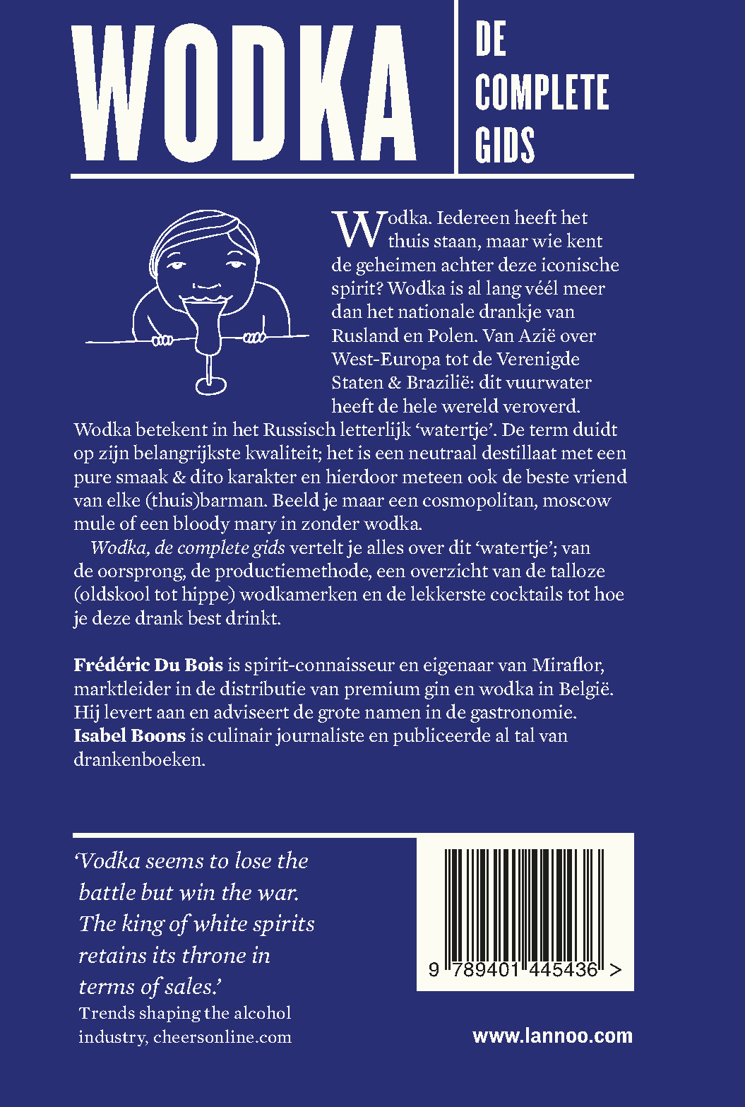 Achterkant van Wodka