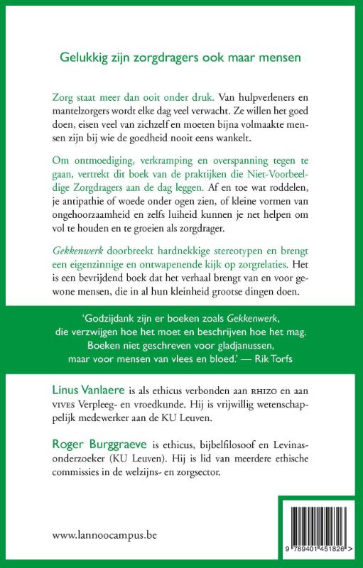 Achterkant van Gekkenwerk