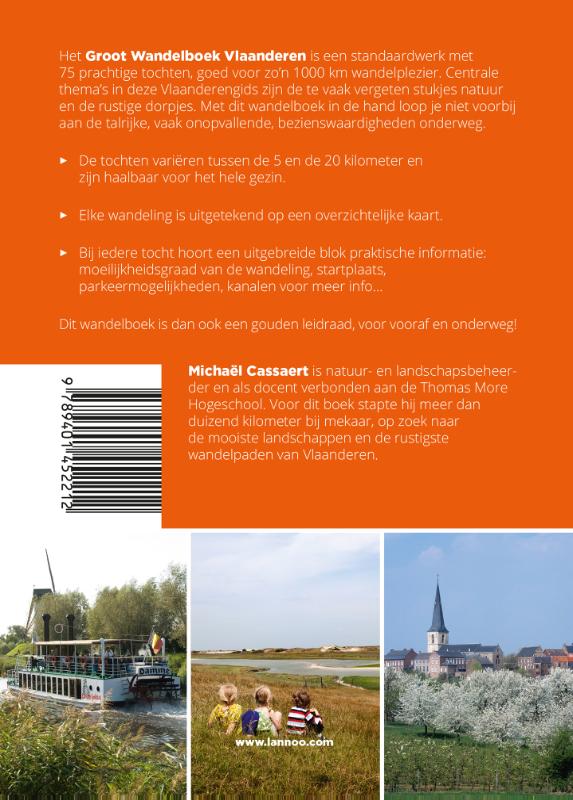 Achterkant van Groot Wandelboek Vlaanderen