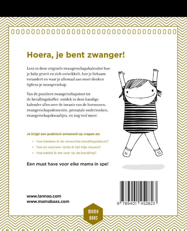 Achterkant van Mijn zwangerschapskalender
