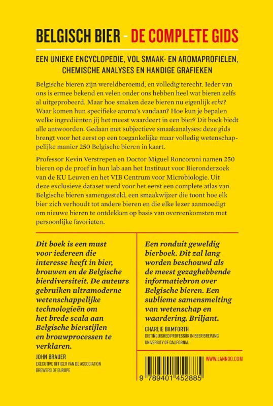 Achterkant van Belgisch bier