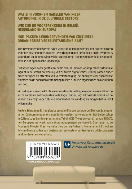 Achterkant van Cultuur op eigen koers