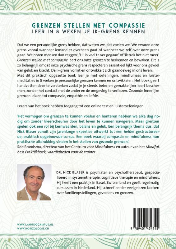 Achterkant van Grenzen stellen met compassie