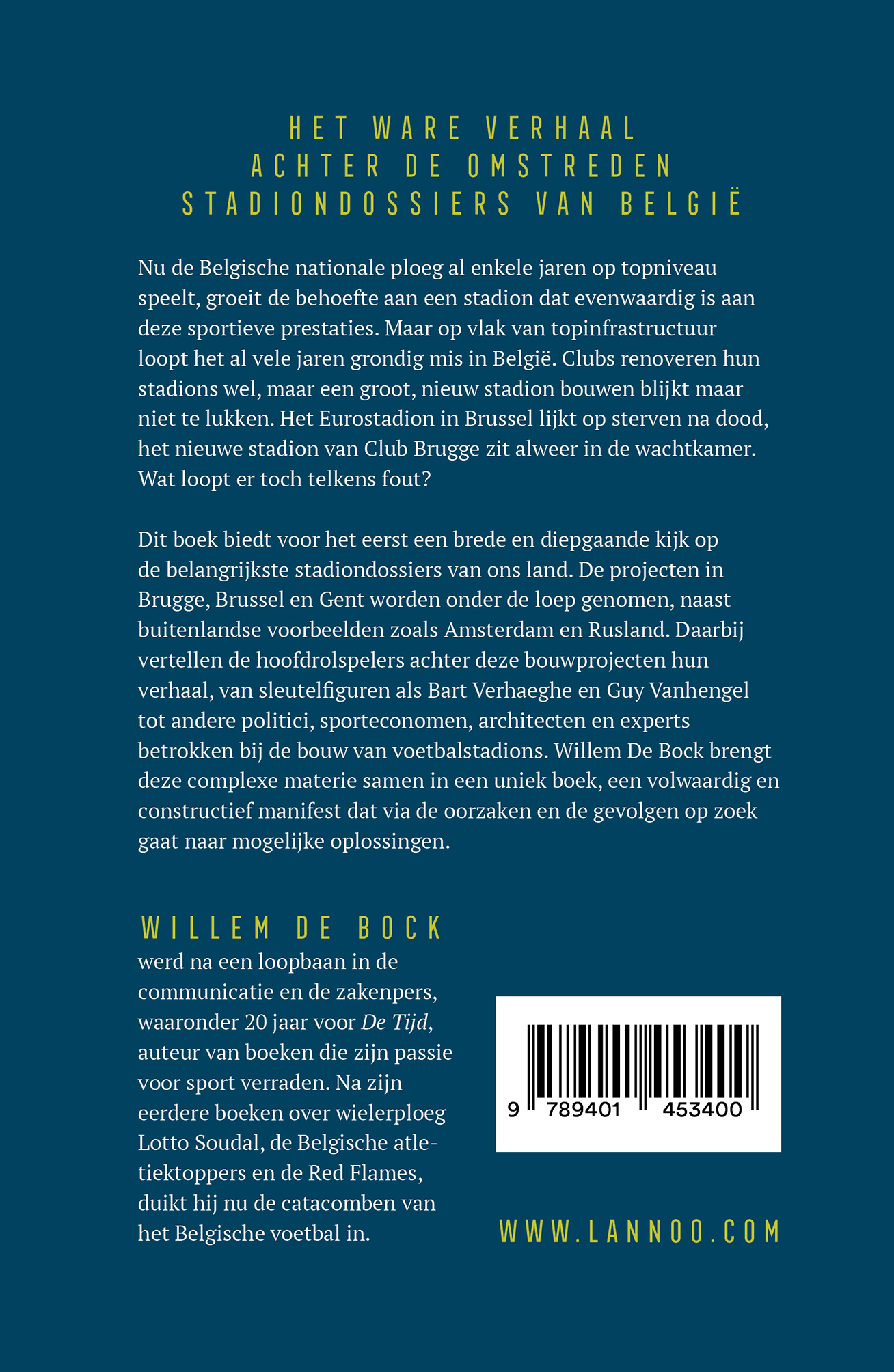Achterkant van Dossier stadion