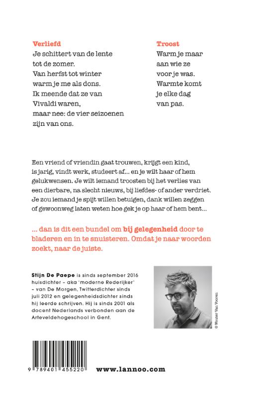 Achterkant van Vers gezocht