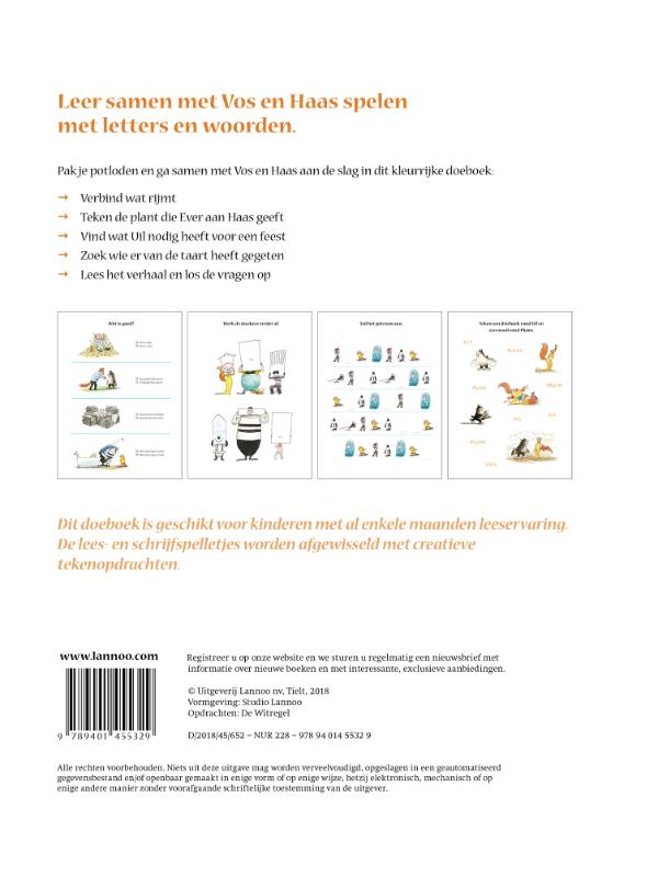 Achterkant van Vos en Haas doeboek 2