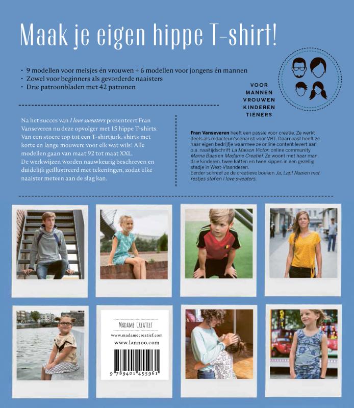 Achterkant van I love t-shirts