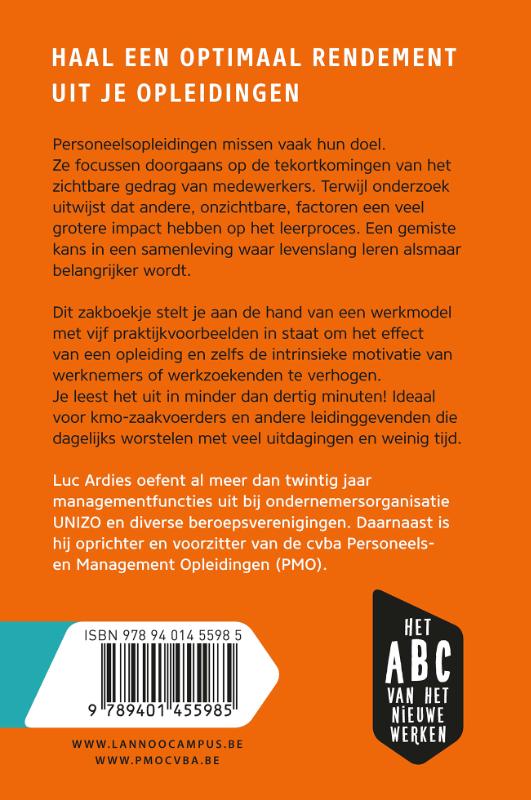 Achterkant van Waarom de ene opleiding werkt en de andere niet