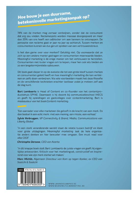 Achterkant van Meaningful marketing