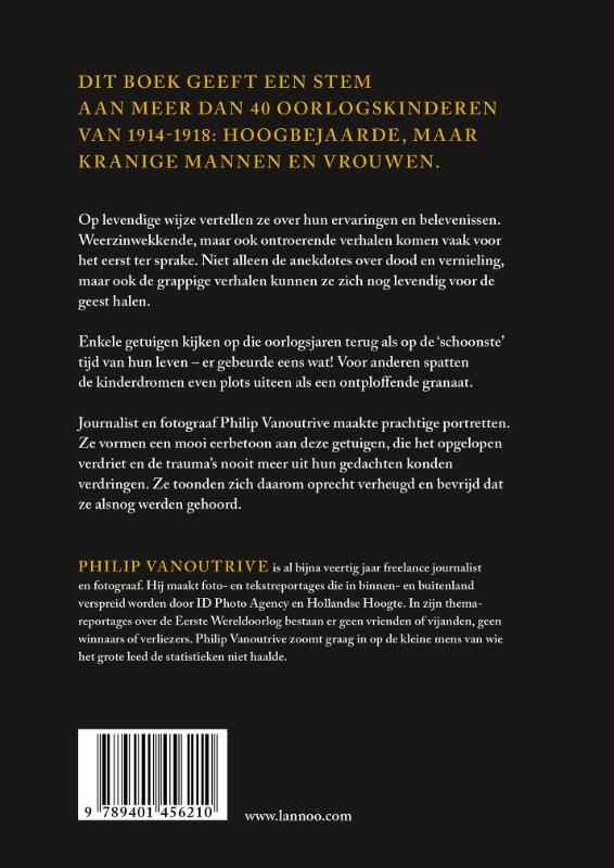 Achterkant van De allerlaatste getuigen van WOI