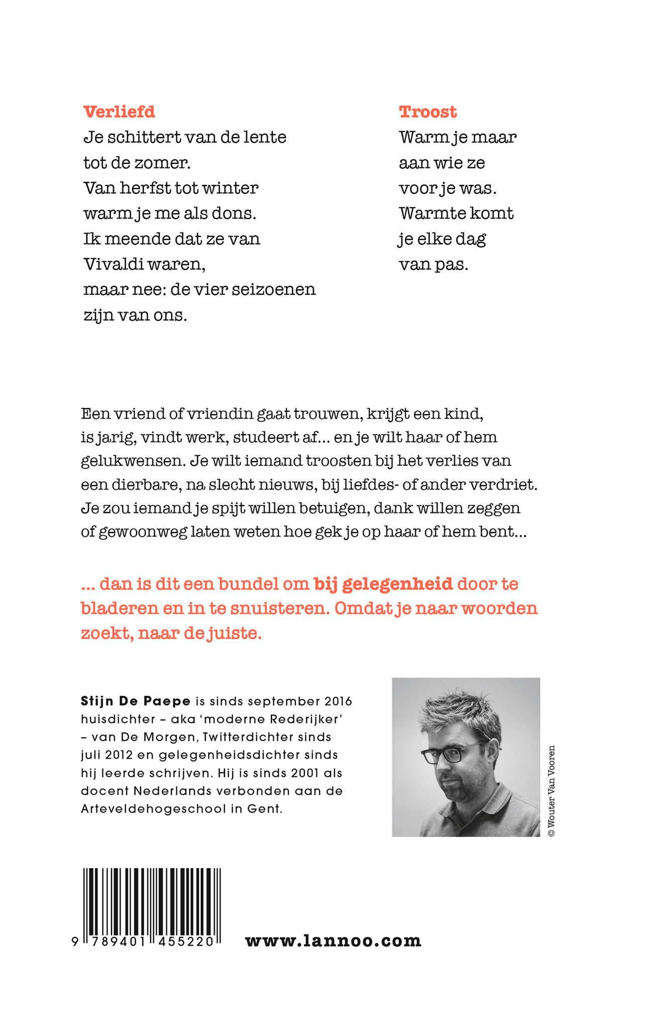 Achterkant van Vers gezocht