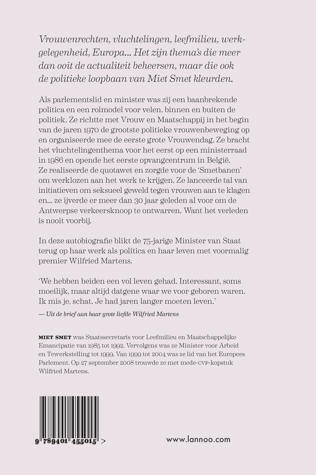 Achterkant van Ik kijk alleen vooruit