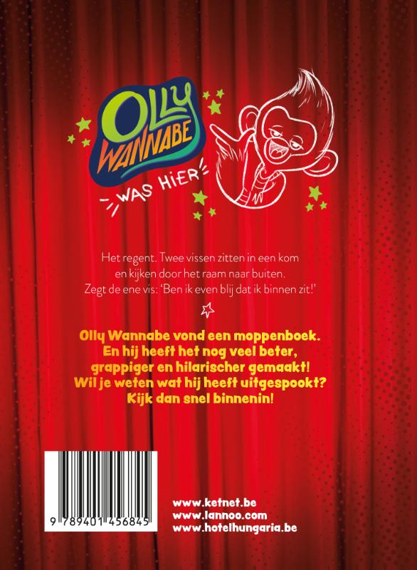 Achterkant van Het grote moppenboek van Olly Wannabe