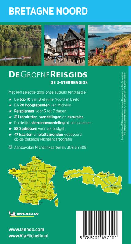 Achterkant van De Groene Reisgids - Bretagne Noord