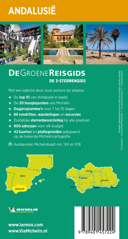 Achterkant van De Groene Reisgids - Andalusië