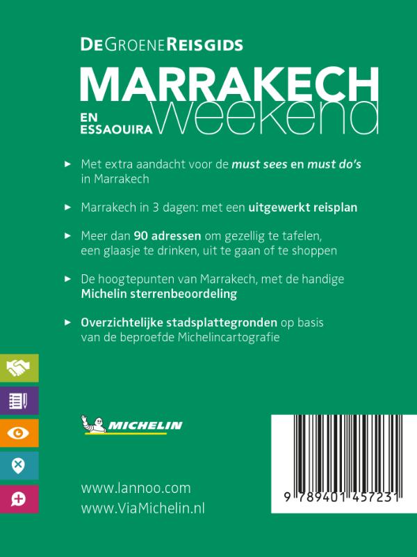 Achterkant van Michelin Reisgids Short Break Marrakech