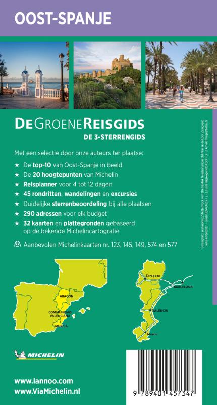 Achterkant van De Groene Reisgids - Oost-Spanje