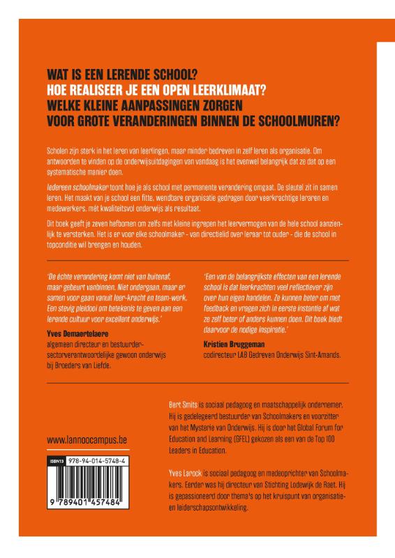 Achterkant van Iedereen schoolmaker
