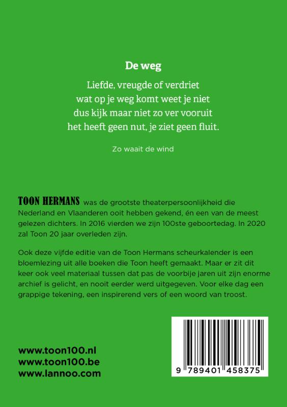 Achterkant van Een jaar met Toon 2020