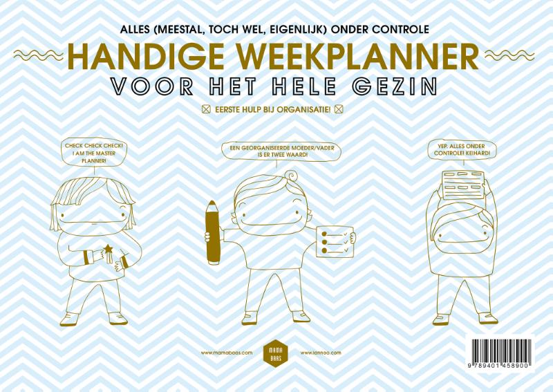 Achterkant van De nieuwe Mama Baas weekplanner