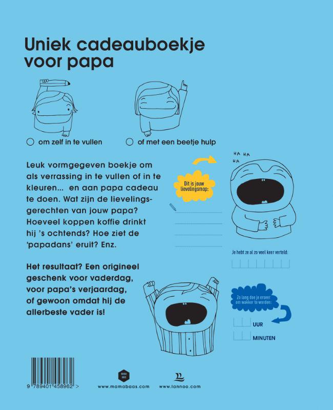 Achterkant van Voor mijn liefste papa