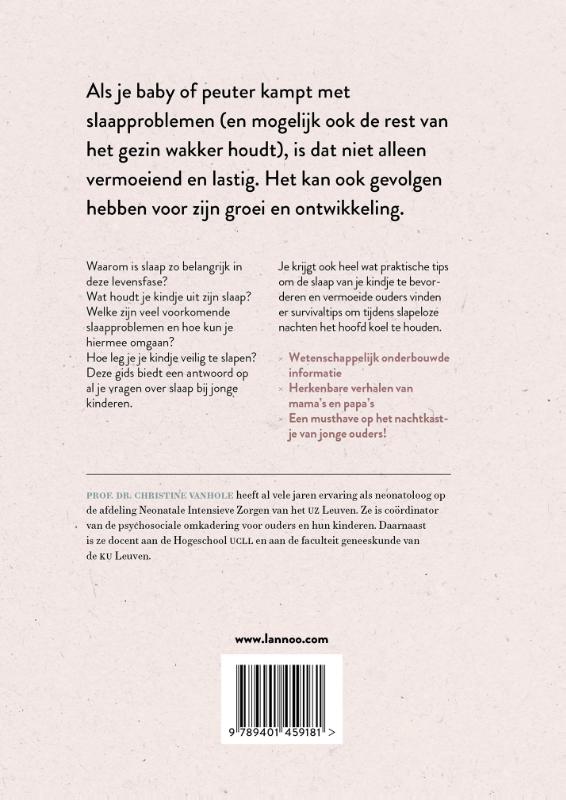 Achterkant van EHBK* slaap (Eerste Hulp Bij Kleine kinderen)