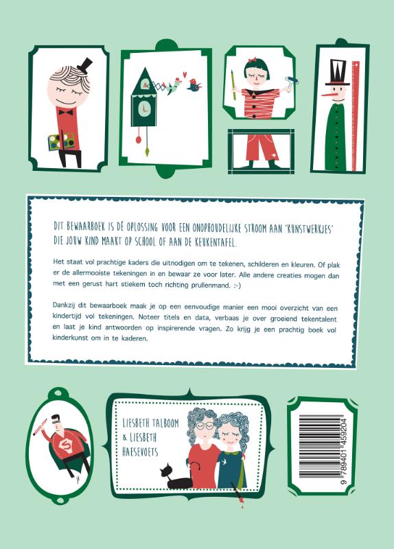 Achterkant van Het bewaarboek voor tekeningen