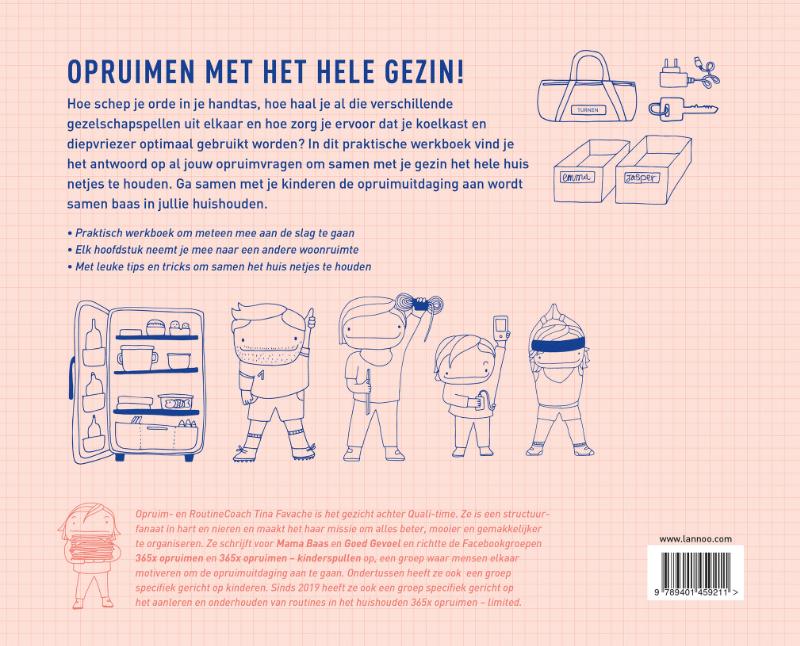 Achterkant van Het opruimboek voor mijn gezin