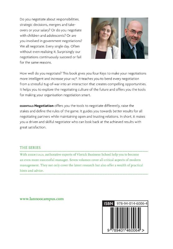 Achterkant van Essentials - Negotiation