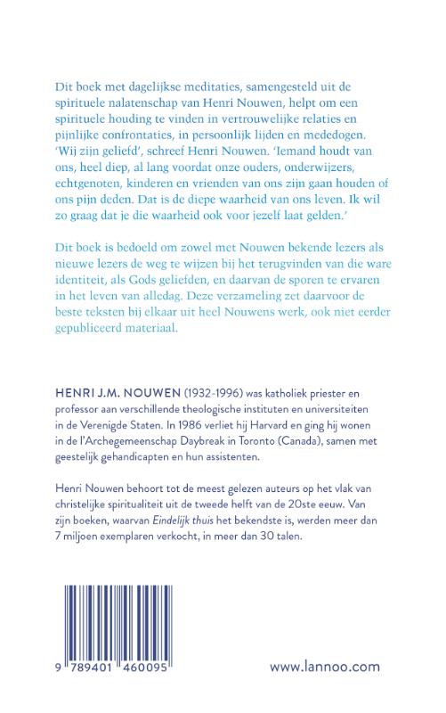Achterkant van 365 meditaties van Henri Nouwen