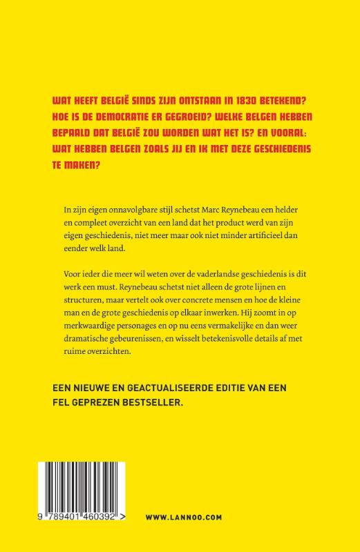 Achterkant van Een geschiedenis van België