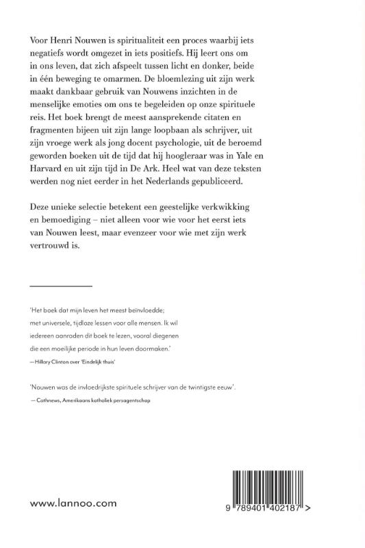 Achterkant van Over spiritueel leven