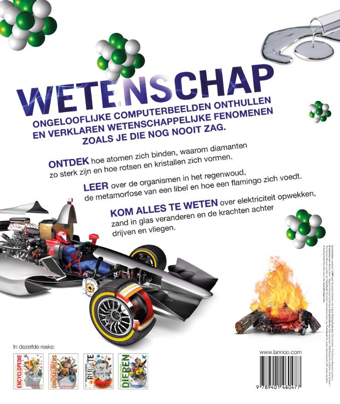 Achterkant van Lannoo's grote encyclopedie van de wetenschap