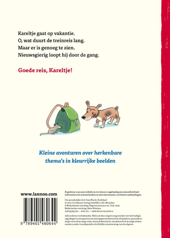 Achterkant van Goede reis Kareltje