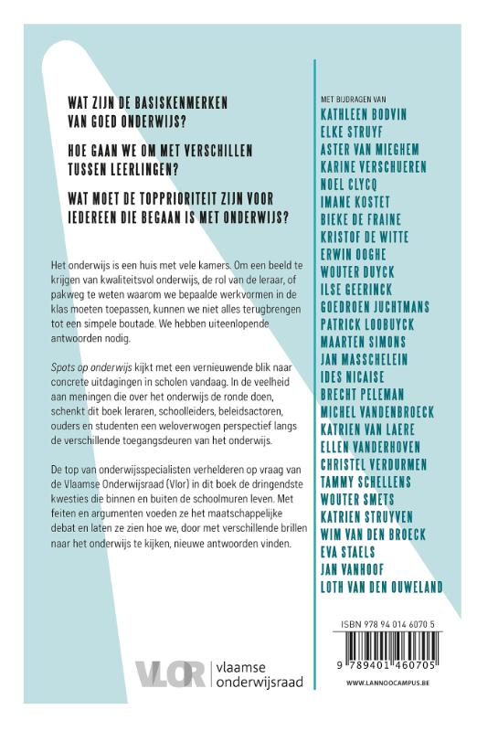 Achterkant van Spots op onderwijs