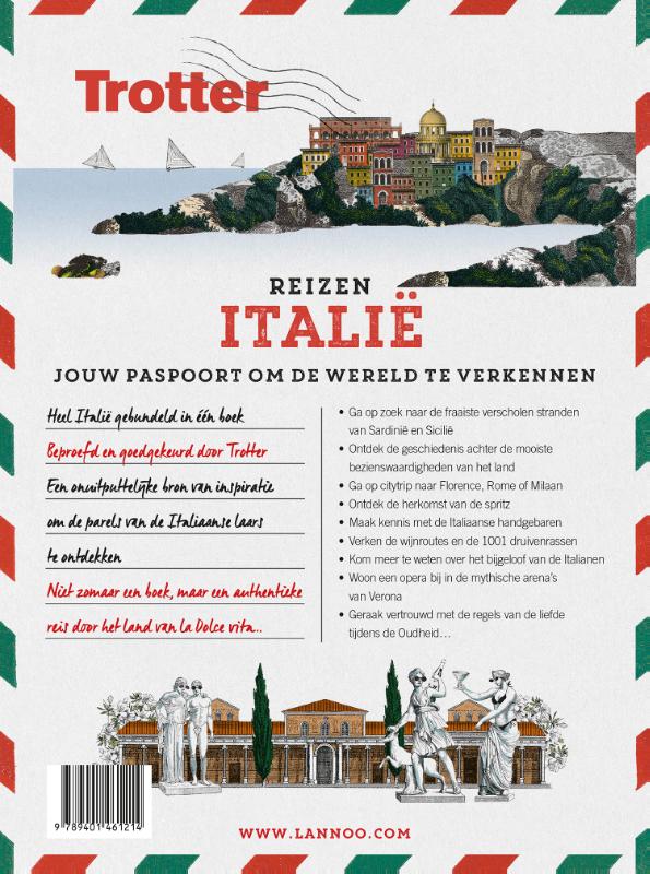 Achterkant van Reizen Italië