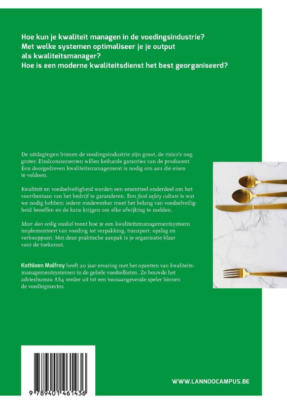Achterkant van Meer dan veilig voedsel