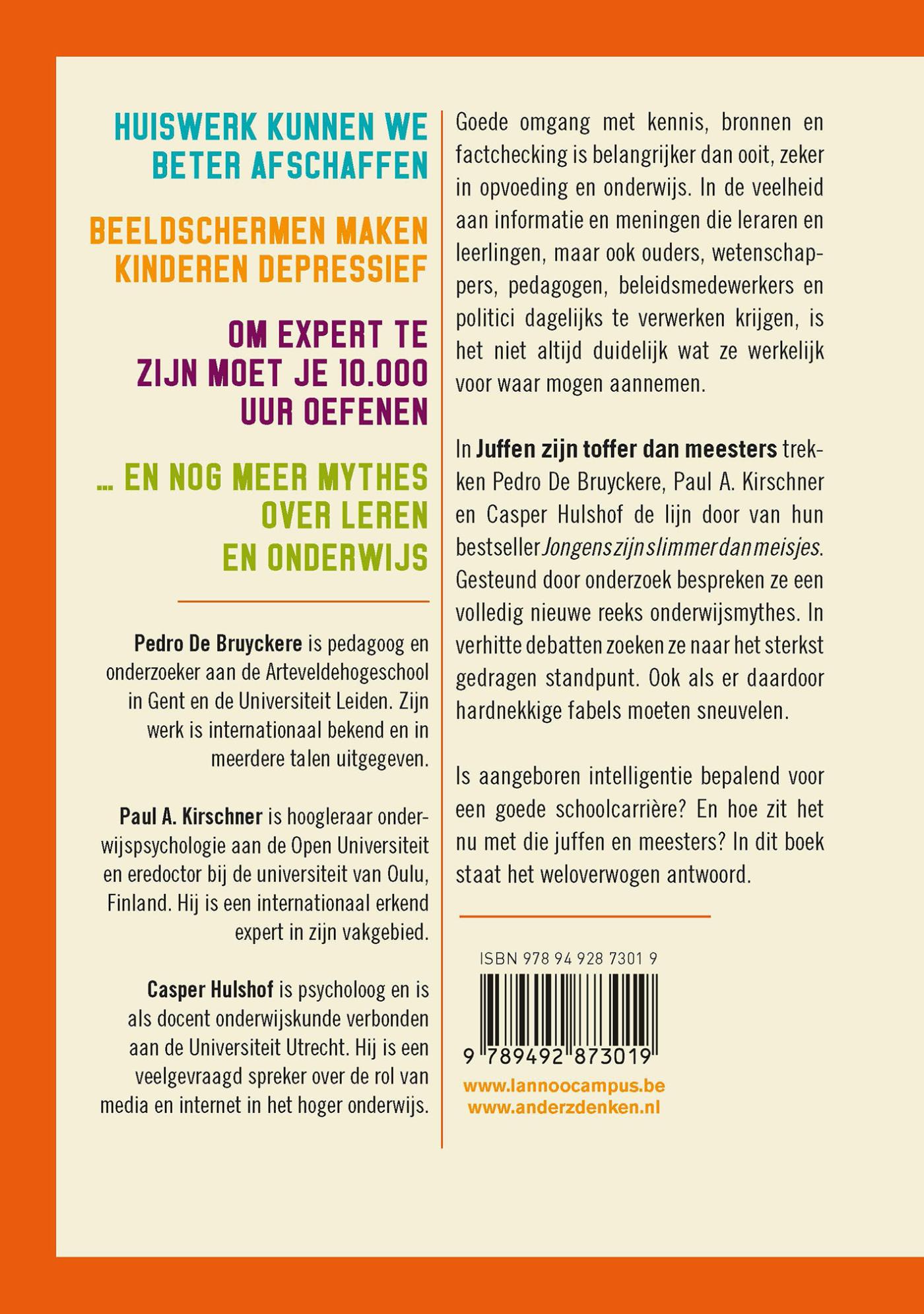 Achterkant van Juffen zijn toffer dan meesters