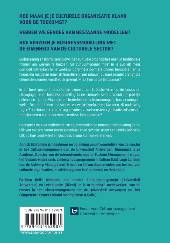 Achterkant van Businessmodellen in de culturele sector